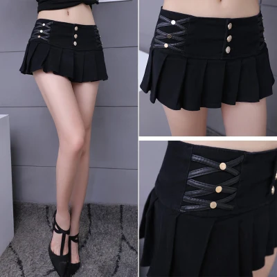

Black White Pencil Pleated Micro Mini Skirt Women 2018 summer Fashion Stretch Night Club Sexy Womens Short Skirts Faldas Mujer