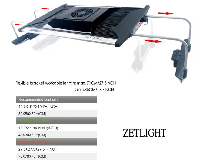 ZETLIGHT Интеллектуальный аквариумный Светодиодный светильник освещение ZT-6500C освещение для аквариума имитирует рассвет и закат с функцией Wi-Fi