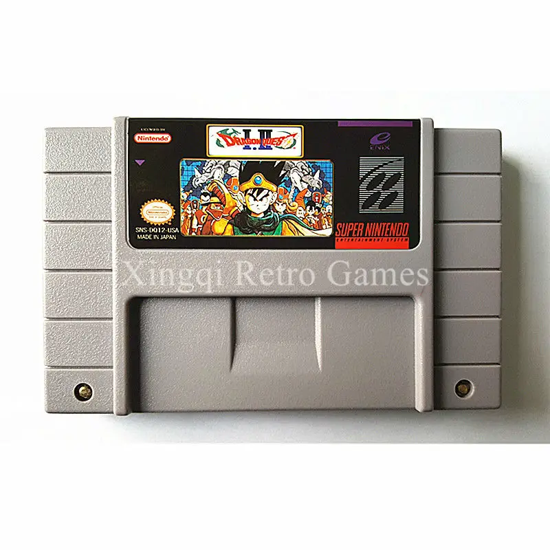 Super Nintendo SFC SNES Game Dragon Quest I II Video Game Cartridge Console Card NTSC US