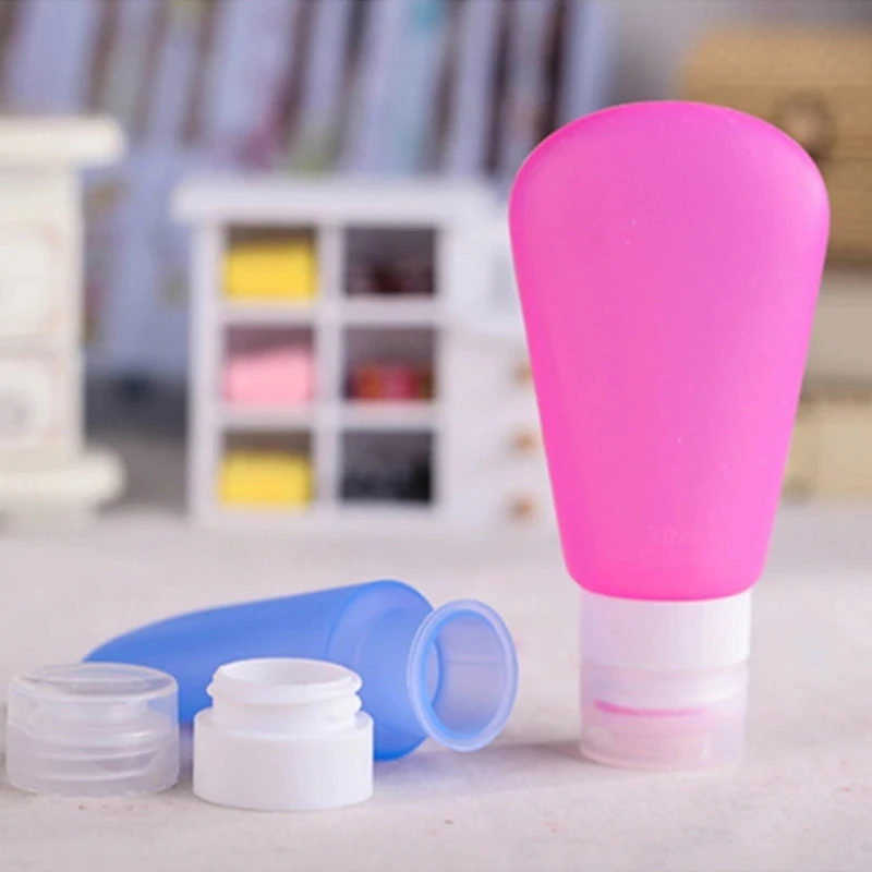 Portable Silicone Refillable Bottles Traveler Packing Lotion Points Shampoo Container Press Bottles Portable Cosmetics Bottles 5
