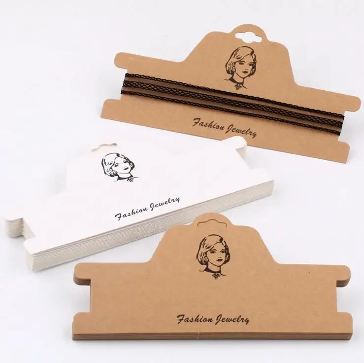 

Kraft Paper Rectangle Paper OPP Bag Price Display Jewelry Brooch Pendant Necklace Bracelet Rings Hair Gifts Display Cards