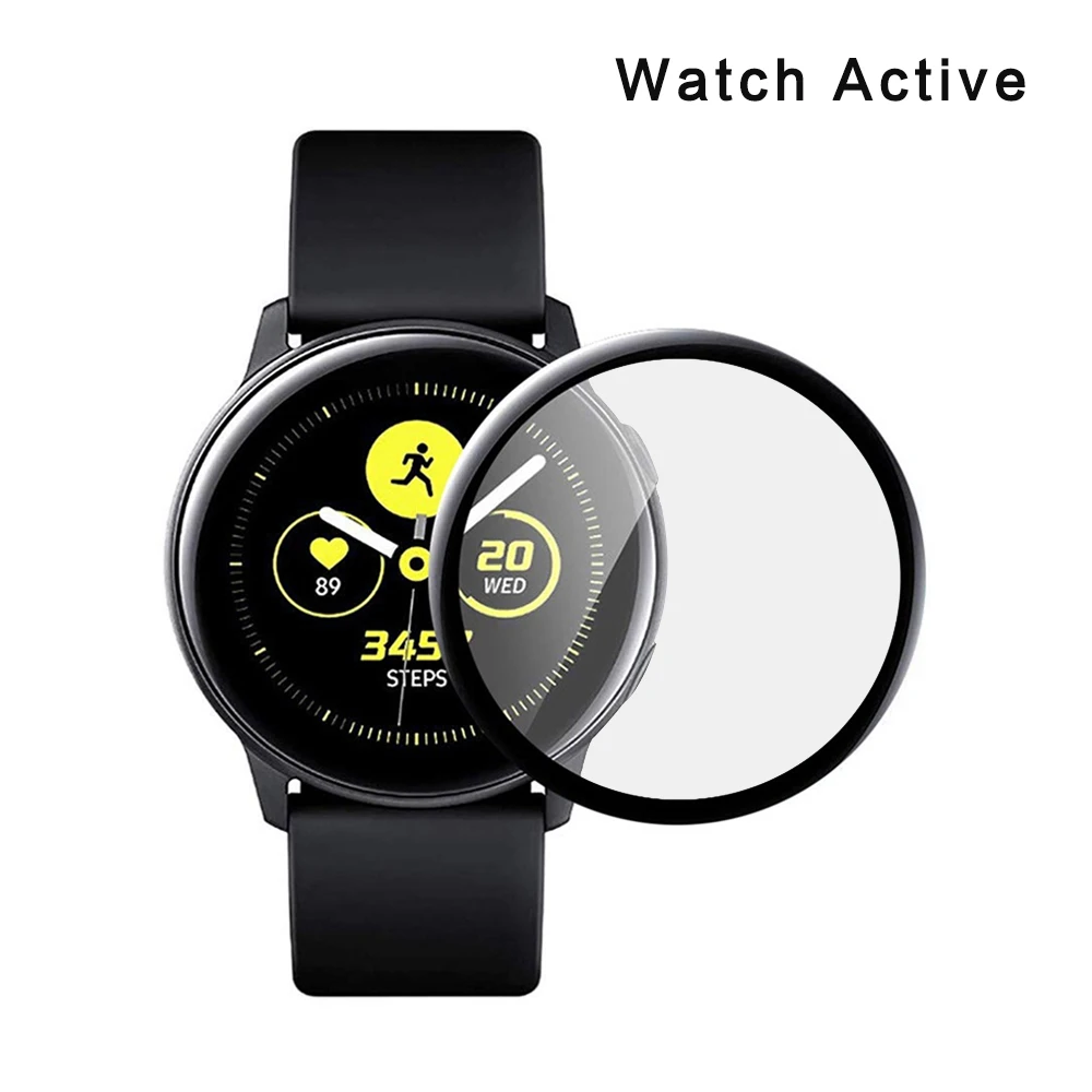 

5pcs Ultra-thin HD Tempered Glass Protector Film Impact Resistant Professional 3D Full Screen For Samsung Galaxy Watch Active