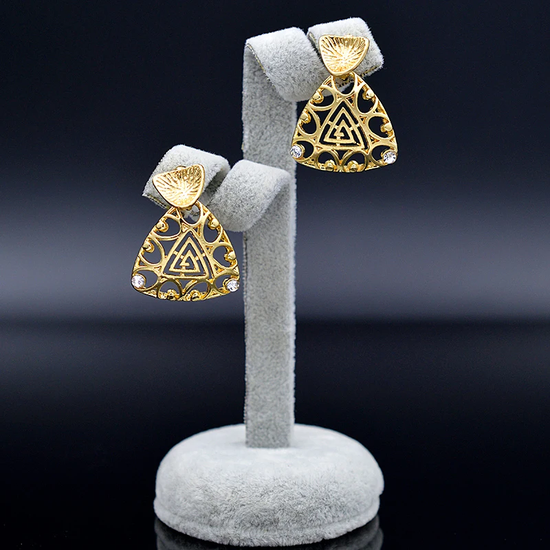 Sunny Jewelry сплав кубического циркония сердце треугольник женское колье серьги