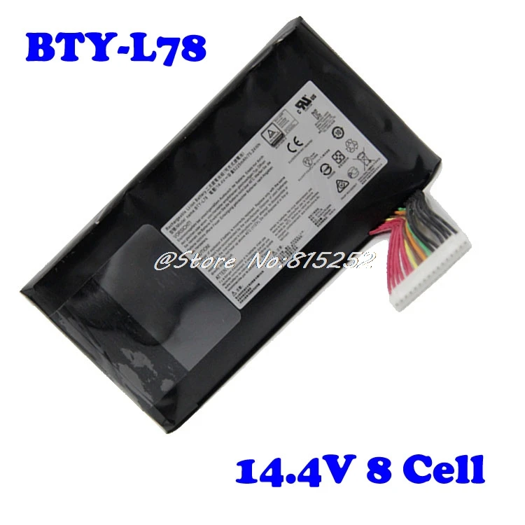 

Laptop Battery For MSI GT80 BTY-L78 GT73VR GT83VR 6RF-026CN,2QE-035CN VR 6RE-013CN S5 67SH1 S 14.4V 8 Cell New and Original