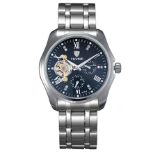 TEVISE Men’s Watch mechanical skeleton waterproof Automatic mechanical Stainless steel watch Diamonds reloj mecanico