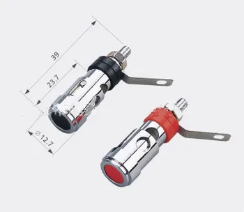 

Spring Loaded Nickel Plated Press Type Self Locking Binding Post Terminal Big Size 100pcs