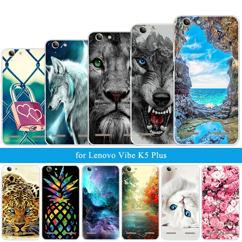 Роскошный чехол для Lenovo Vibe B A2016 K5 Note Plus мягкий из ТПУ с волком A2010 A2020 A6000 чехлы