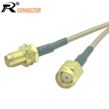 1PCS RP SMA Male to RP SMA Female Jack RF Coaxial Bulkhead Crimp Connector RG316 Coax Cable Jumper Pigtail 5CM 10CM 15CM 20CM