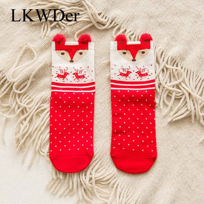 4 пары, женские носки, зимние теплые рождественские подарки, стерео носки, Meias, мягкие хлопковые милые носки с Санта Клаусом и оленем, рождественские носки