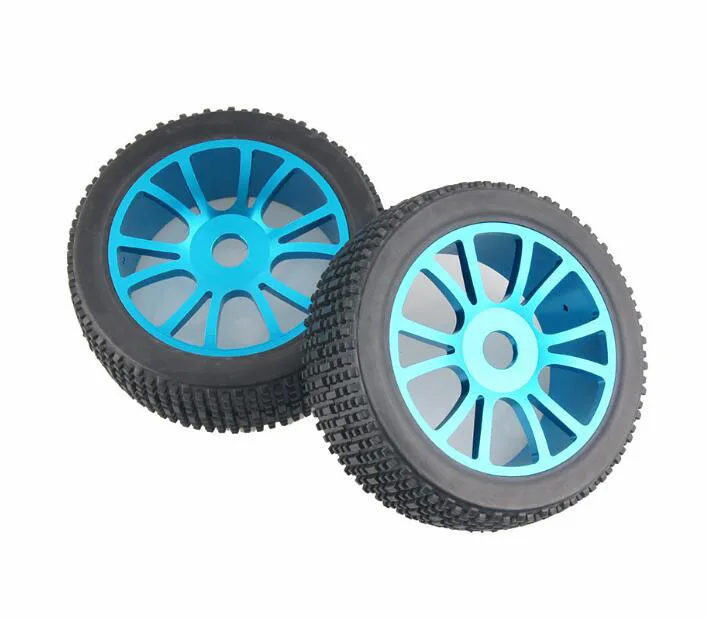 

4pcs 1/8 Buggy tires OFFROAD tyres with Aluminium alloy wheel hub fit for HSP NANDA Kyosho HPI FS RC Car model 112mm