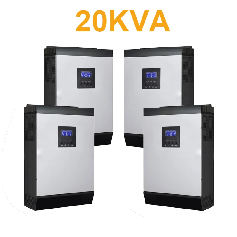 Гибридный солнечный инвертор 20kva 16000w DC 48v к AC 220 v/230 v Чистая синусоида/mppt