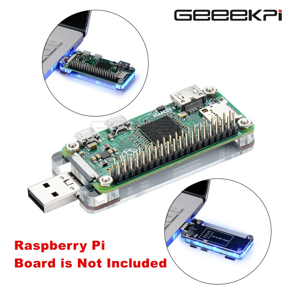 

GeeekPi USB Dongle Expansion Breakout Module Kit for Raspberry Pi Zero / W (Not Include), Both Front & Back Side Can Be Inserted