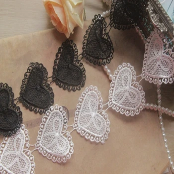 

5Yards Water Soluble Silk Exquisite Butterfly Knot Heart-shaped Lace Handmade DIY Accessories 5cm YN620