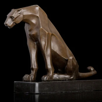 

Copper decoration Fine Buddha Brass Handicraft Cheetah animal figurines Bronze statue Statue Personality decoration the Office