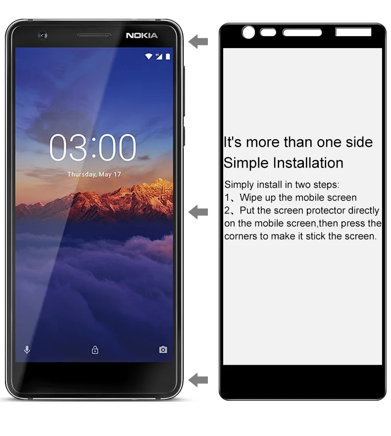 Стекло Wolfsay для Nokia 3 1 защита экрана закаленное стекло 2018 TA 1063 защитная пленка