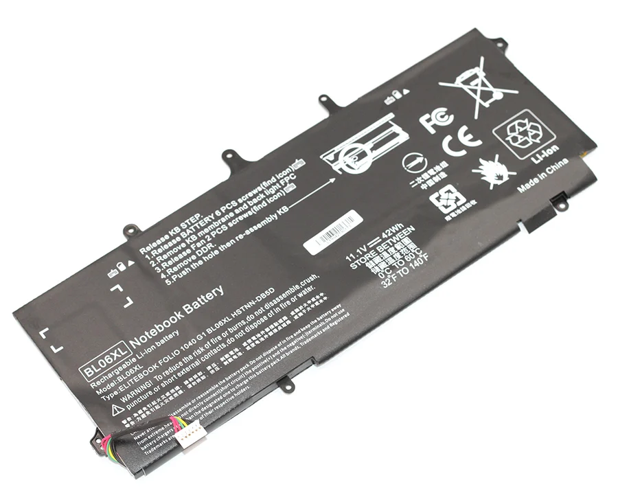 

GOLOOLOO 42WH BL06042XL BL06XL 722236-171 722236-1C1 HSTNN-DB5D for HP EliteBook Folio 1040 G0 G1 G2 F2R72UT L7Z22PA L9S82PA