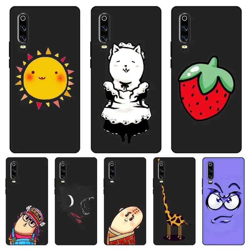 Простой Черный силиконовый чехол N391 для Huawei P8 P9 P10 P20 P30 Lite Pro P Smart Plus 2017 2019 |