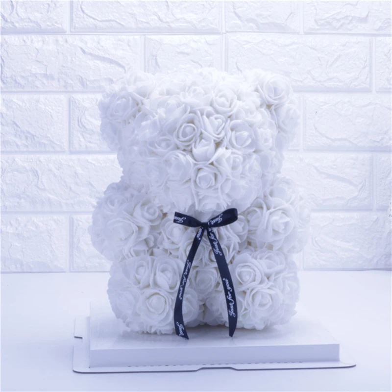 Горячие 20 см для мыльной пенки медведь розы Teddi медведь Роза цветок Искусственные новогодние подарки для подруги женщин подарок на день Святого Валентина