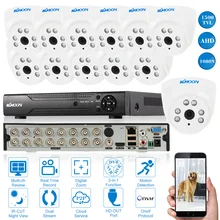 Kkmoon 16ch 1080n/720 P AHD DVR NVR P2P Onvif видео Регистраторы+ 12*720 P 1500tvl 6 шт. инфракрасный Лампы для мотоциклов AHD indoor CCTV Камера PTZ