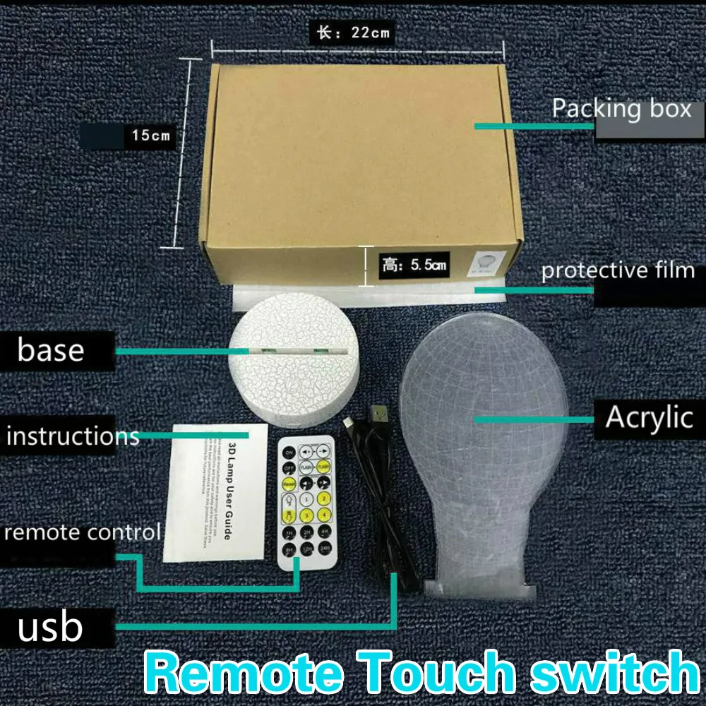 Динозавр ночник Защита окружающей среды Usb Питание светодиодные 3d светильники детская комната светодиодные Детские огни лампы