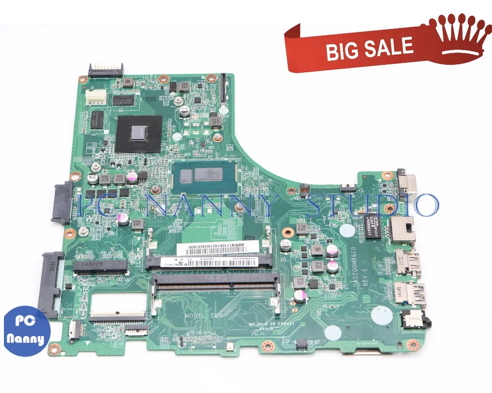 

PCNANNY DA0ZQ0MB6E0 NBMN111001 NB.MN111.001 For acer aspire E5-471G V3-472G laptop motherboard I5-4210U GT820M NVIDIA tested