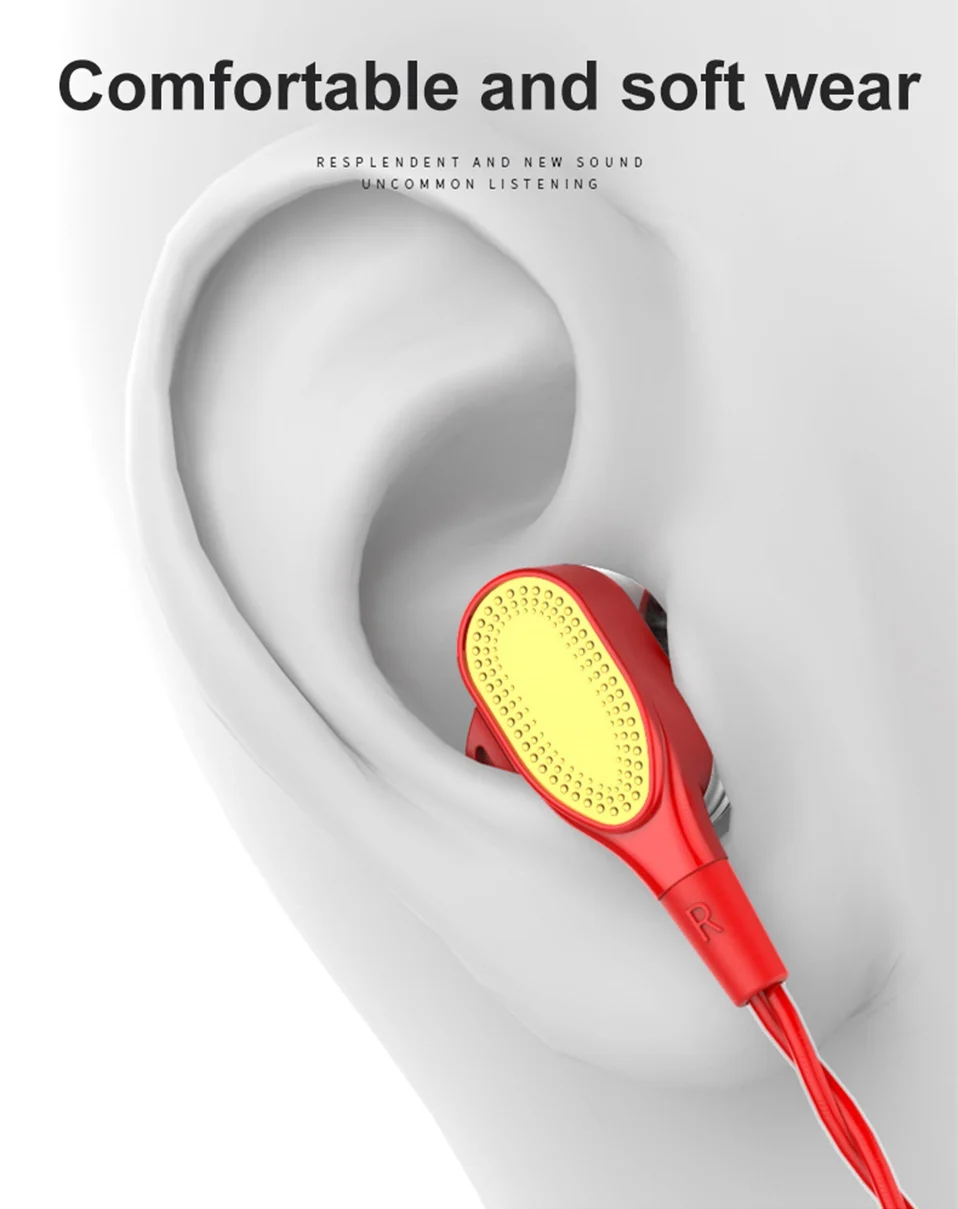 High Quality Ear Phones In Ear Headphones 3.5mm Wired Earphones Stereo Earbuds with Mic for Xiaomi iPhone PC Bass Sound Headset  (7)