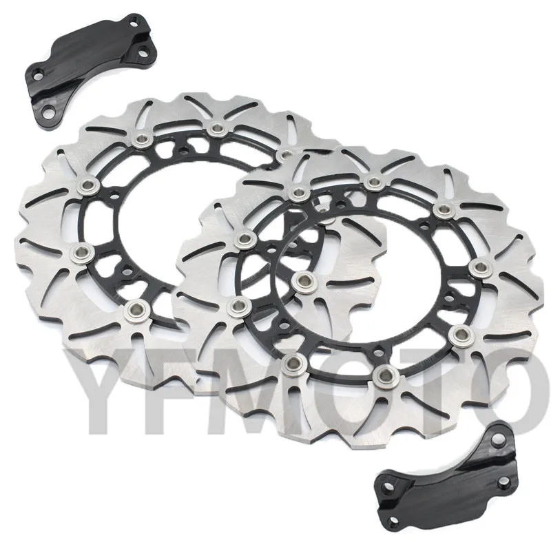 1 Pair Motorcycle Front Brake Disc Rotor For TMAX500 TMAX 500 2008-2013 09 10 11 12 Black Free Shipping 1 pcs motorcycle rear brake disc rotor for tmax500 tmax 500 2008 2009 2010 2011 2012 2013 red free shipping