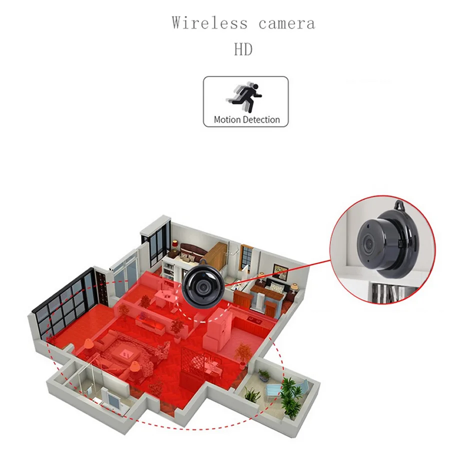 Wsdcam Домашняя мини wifi ip-камера 1080P Беспроводная маленькая CCTV инфракрасная камера ночного видения с функцией обнаружения движения Слот для sd-карты аудио приложение