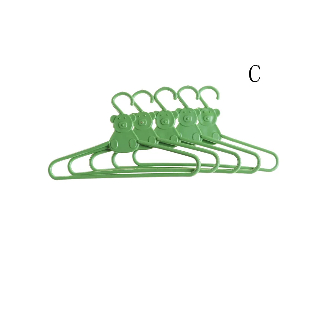 5 шт. милые розовые вешалки для платьев аксессуары для одежды куклы ролевые игры подарок на год для девочек - Цвет: C