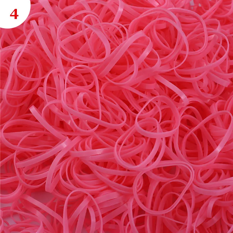 Mixed Color Rubber Bands for Hair Styling Ties Kids Girls Braiding Hairband Food Office Rubber Bands Elastic Stationary Holder