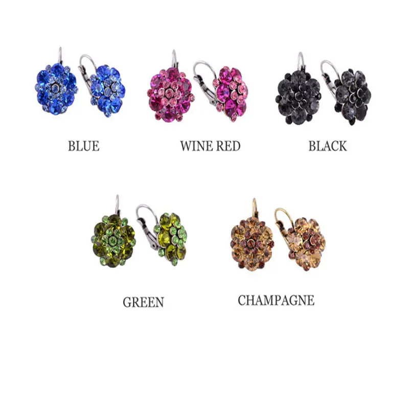 Clip On Earrings For Women Fashion Accessories Gold Silver Plated Multicolor Crystal Rhinestone Statement Clip Earrings Jewelry (1)