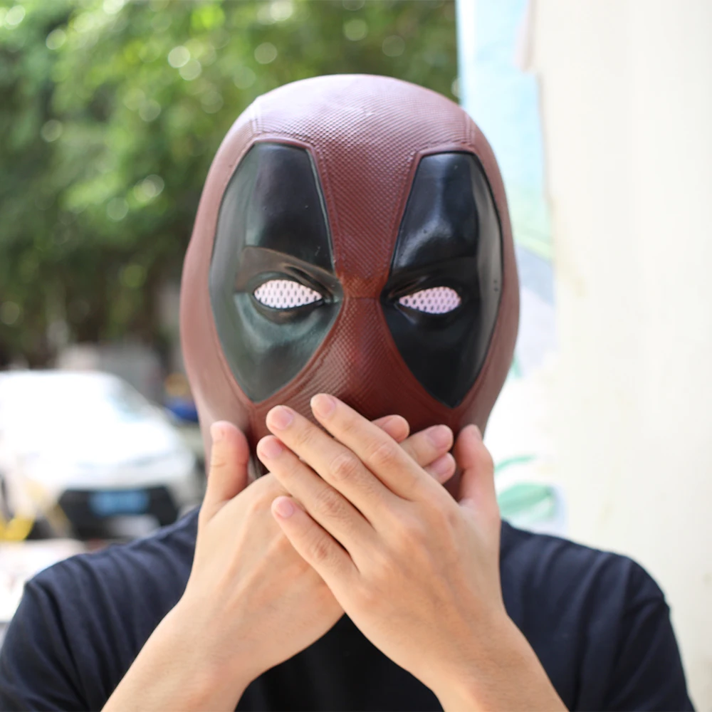 Deadpool 2 Marvel Deadpool Masks Halloween Cosplay Costume Props Superhero Movie Latex Mask Collectible Toys Full Face Mask (12)