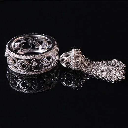 Goede Designer Fashion 925 Sterling Zilveren Sieraden 3A Zirconia Party Kwastje Ring