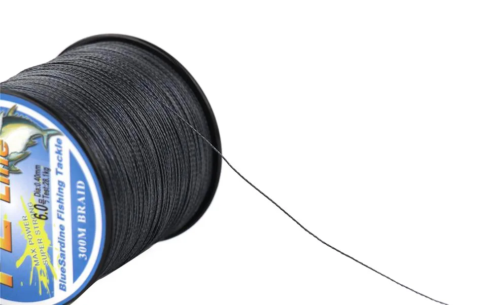 BlueSardine м 300 м плетеная леска серая Multifilament PE супер сильная 4 оплетка провода 12lb-90lb рыболовные снасти