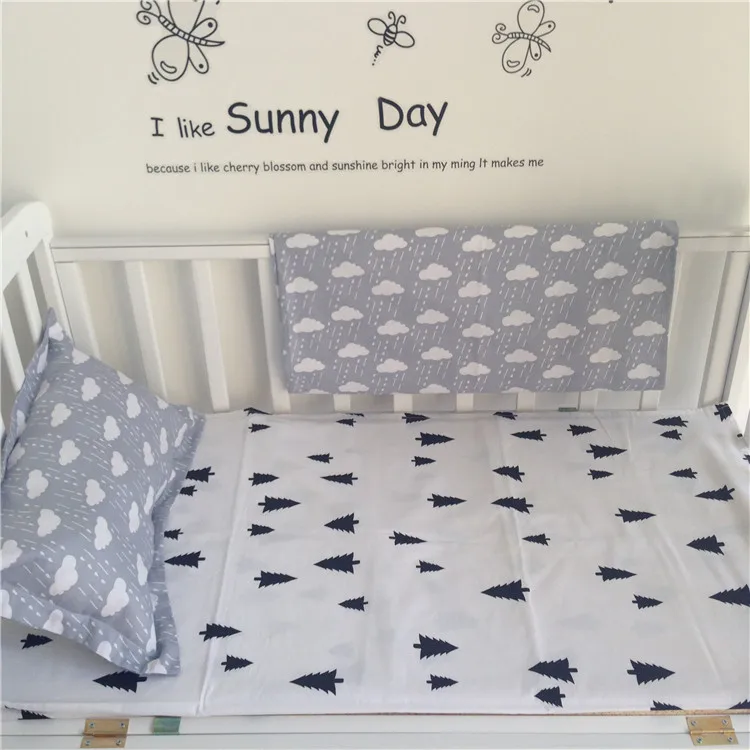 

Free shipping New Arrived Hot Ins crib bed linen 2pcs baby Bedding set include pillow case+bed sheet without filling