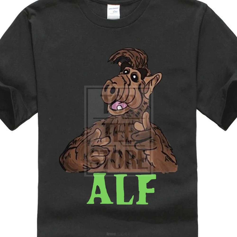 2017 Printed Men's Cotton T Shirt Streetwear Funny Tops Tees Alf Brand