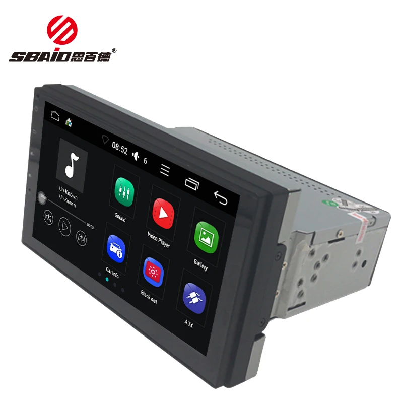 

Sbaid Android 1Din Coche Radio Universal Real Time GPS Navgition Video Stereo Wifi Bluetooth Mirror Link MP5 Car Multimedia