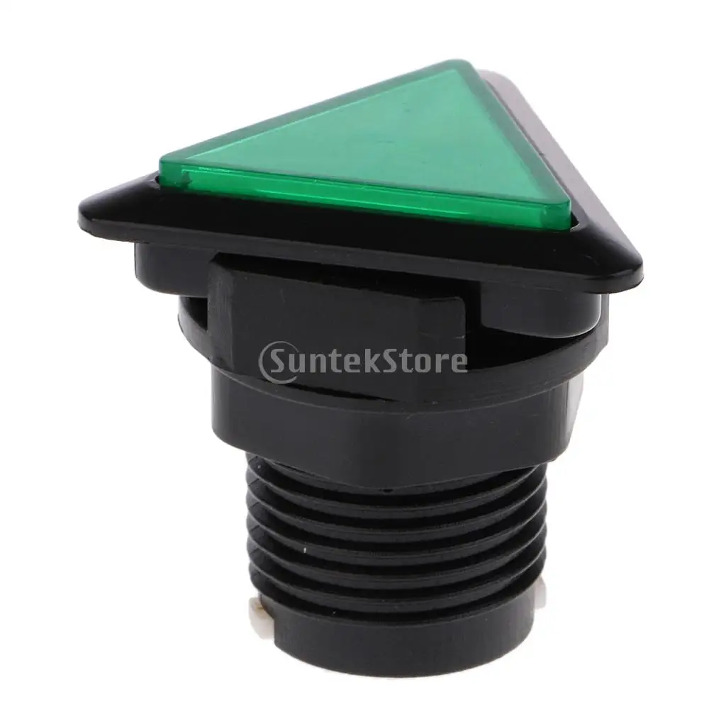 Triangle Arcade Game Machine Push Button with 12V led lamp illuminated 3.9x3.9cm