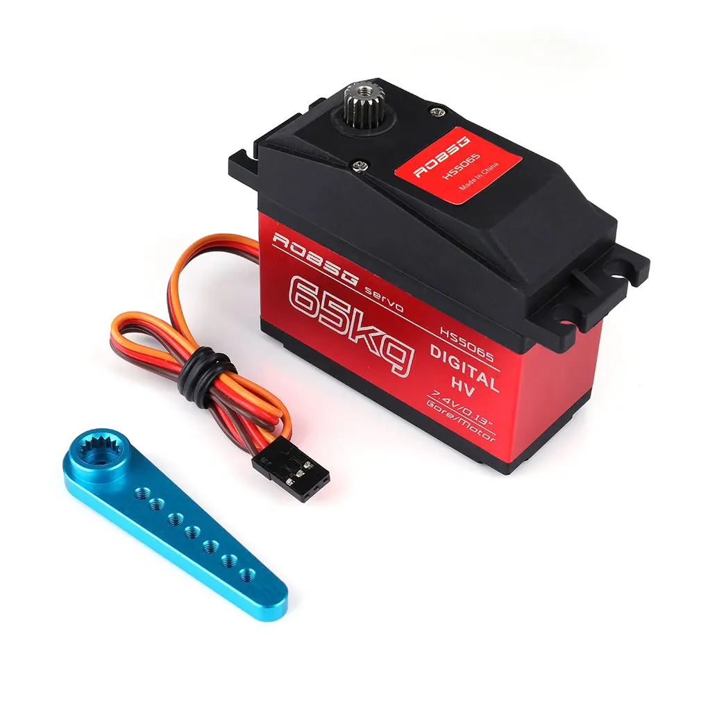 

HS5065 Digital RC Servo Waterproof 65KG Torque Metal RC Servo Motor For Baja RC Car Parts Accessories Double ball bearing