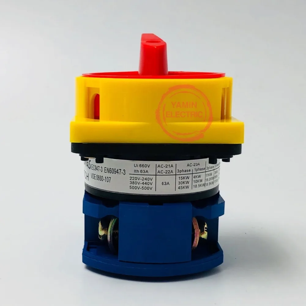 LW26GS YMW26 63/1 вращающаяся рукоятка переключателя 2 Позиции ВКЛ ВЫКЛ навесной замок 690