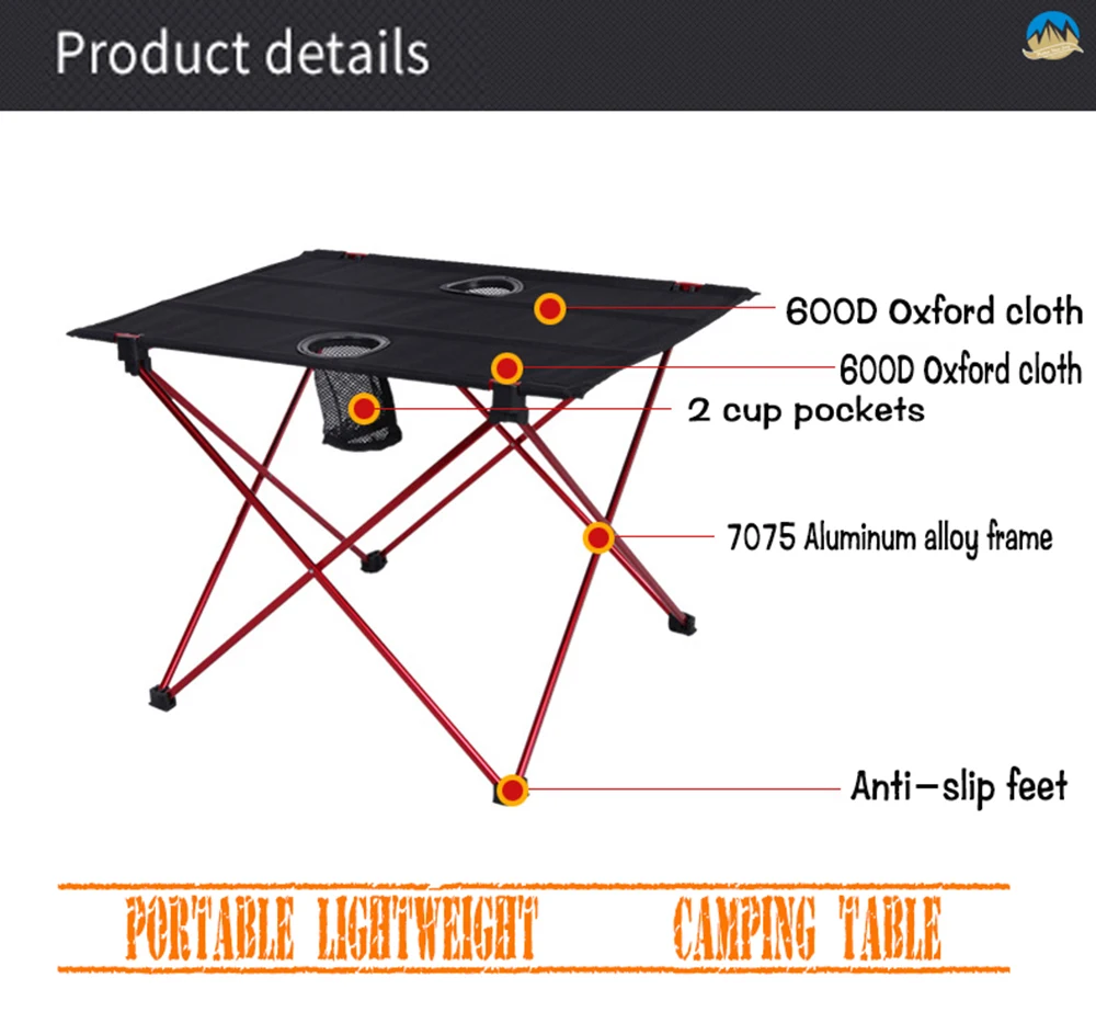 Сверхлегкий складной стол, открытый небольшой походный набор, настольный водонепроницаемый походный стол для путешествий, пикника на открытом воздухе