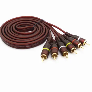 

DVD TV 3RCA Audio video Cable Male to 3 RCA Male Composite Audio Video AV Cable Plug & Wholesale 1.5M - 20M Yellow/Red/White