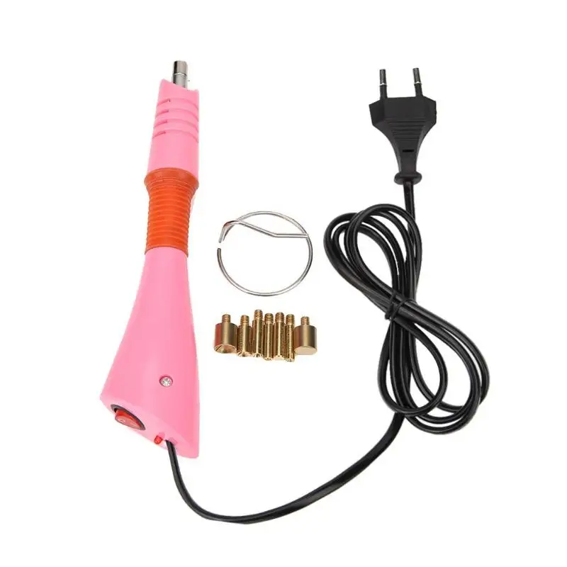 Быстрый нагрев утюга палочка термофиксация инструмент для одежды быстрый нагрев аппликатор для исправления утюга палочка термофиксация пистолет для одежды EU/US Plug - Цвет: pink
