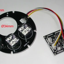 Точечный светильник инфракрасный 2x ИК светодиодный щит для камер видеонаблюдения ночного видения(диаметр 76 мм