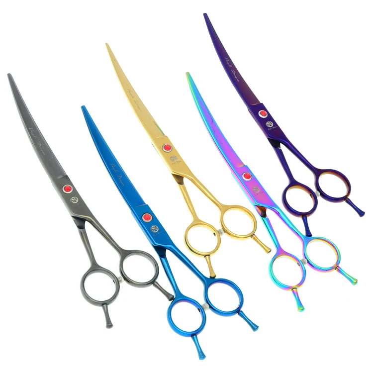 

7.0" Pet Scissors Dog Grooming Cutting Scissors Curved Head Pet Grooming Two-tailed Scissors JP440C, LZS0596