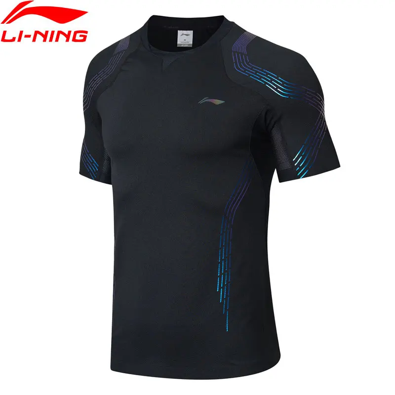 (Распродажа) Li-Ning мужские футболки для бадминтона дышащие удобные на сухой