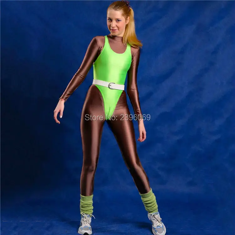 (LG102) Shiny Lycra Spandex Opaque Tights Unisex original Fetish Zentai