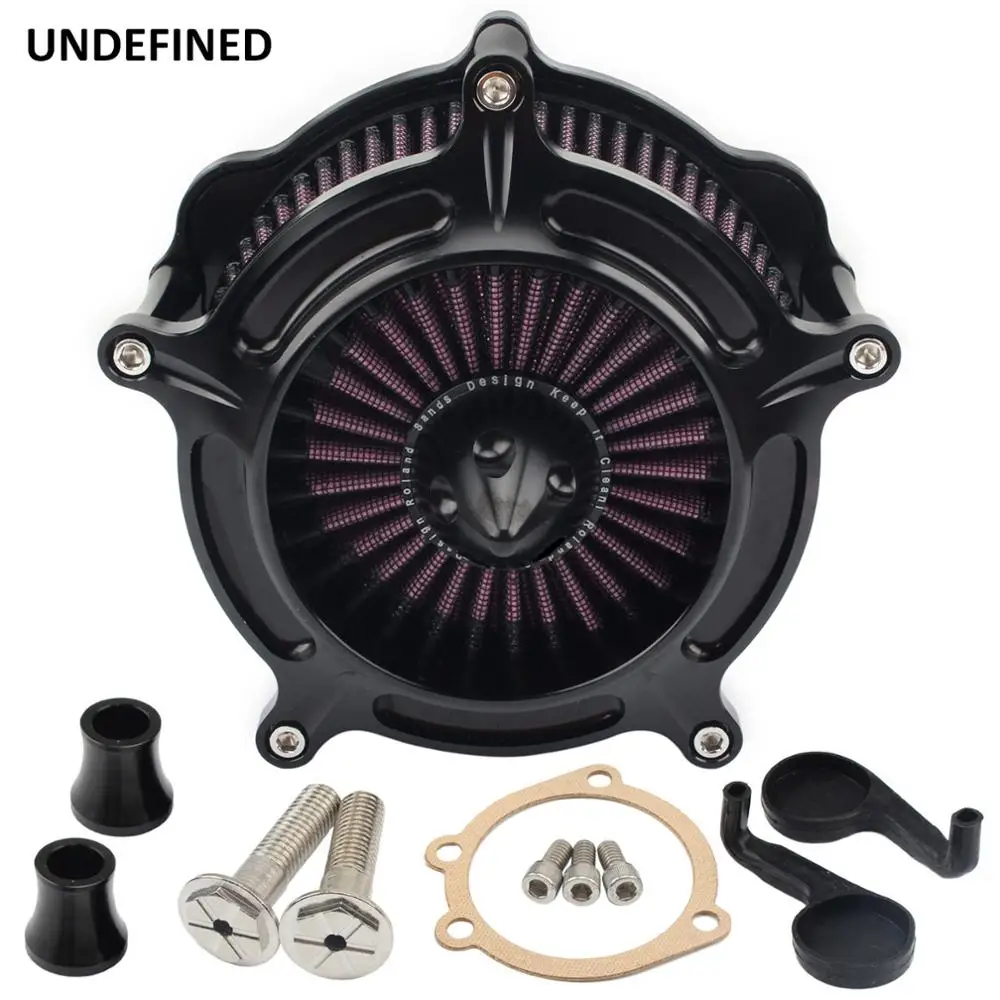 

Black Turbine Spike Air Filter Motorcycle Intake Air Cleaner System For Harley Sportster XL Iron 883 XL1200 48 72 1991-2016
