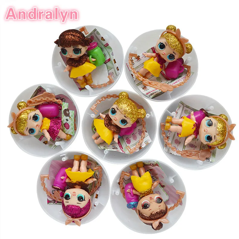 6Pcs/Set Funny LOL POP boneca DOLL Removable Egg Ball Doll Toy Baby