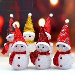 Милые светодиодный вспышки света милый снеговик свечи для рождественской вечеринки украшение орнамент светодиодный освещенные